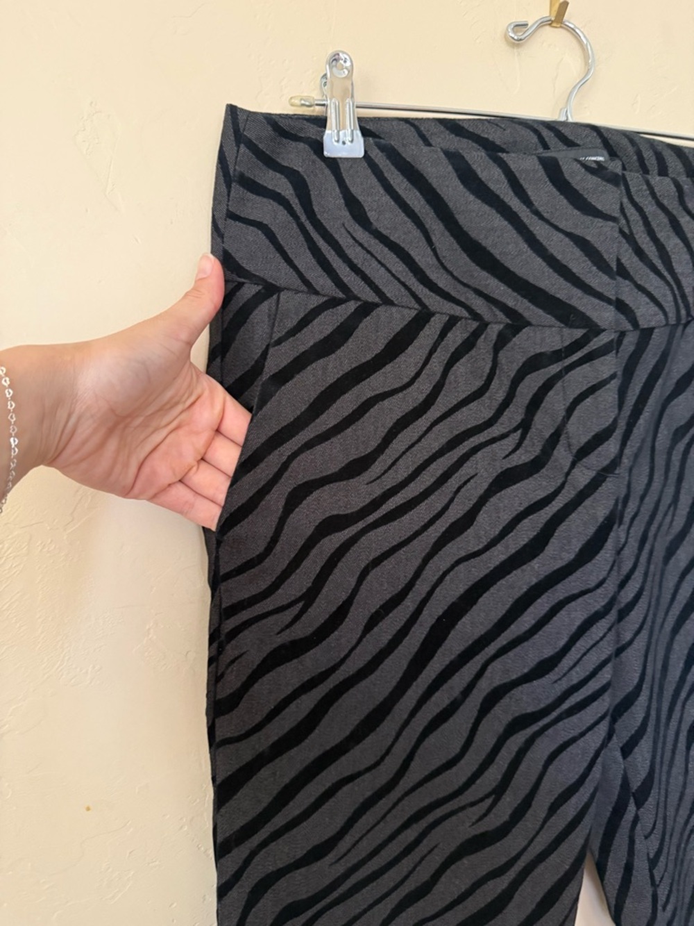 INC Zebra Print Pants High Rise Straight Leg Animal Print Y2K Chic - Picture 6 of 9
